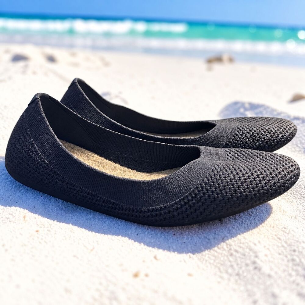 Allbirds Tree Breezers Size 9 Ballat Flat Navy Travel Foldable Packable Shoes